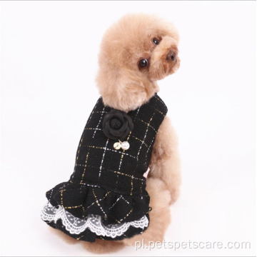Elegancki pies pełna sukienka ubrania spódnicy z zwierzaka zima